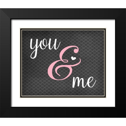 You and Me Black Modern Wood Framed Art Print with Double Matting by Robinson, Tamara