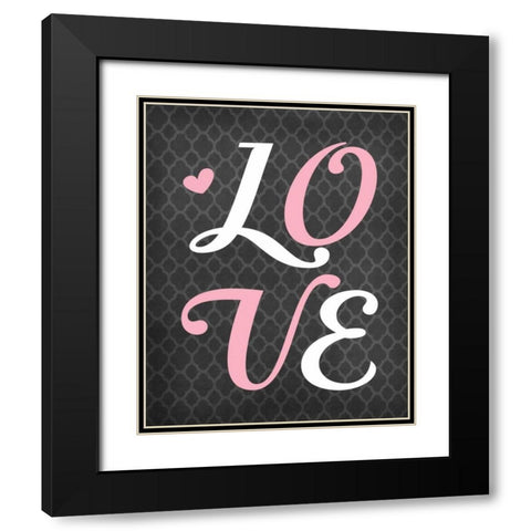 Love Black Modern Wood Framed Art Print with Double Matting by Robinson, Tamara