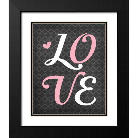 Love Black Modern Wood Framed Art Print with Double Matting by Robinson, Tamara