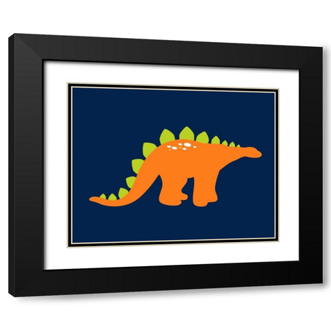 Dino I Black Modern Wood Framed Art Print with Double Matting by Robinson, Tamara