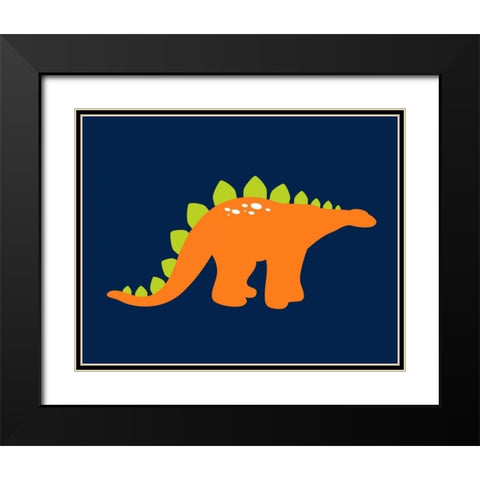 Dino I Black Modern Wood Framed Art Print with Double Matting by Robinson, Tamara