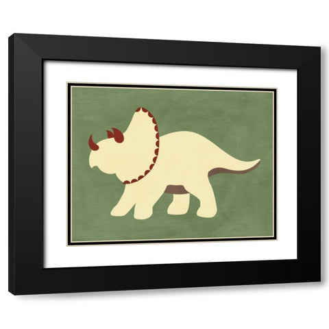 Dino IV Black Modern Wood Framed Art Print with Double Matting by Robinson, Tamara