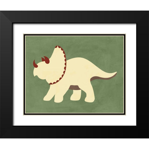 Dino IV Black Modern Wood Framed Art Print with Double Matting by Robinson, Tamara