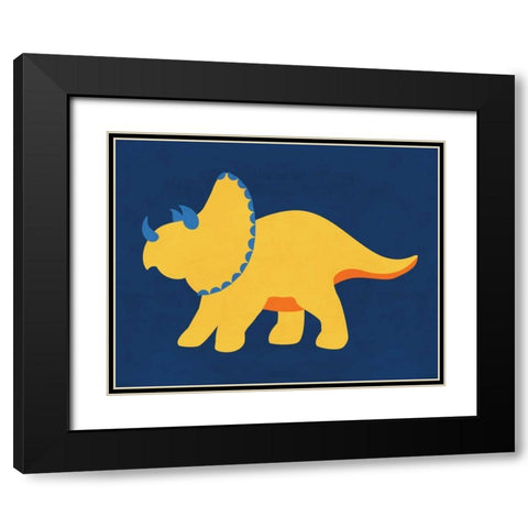 Dino 444 Black Modern Wood Framed Art Print with Double Matting by Robinson, Tamara