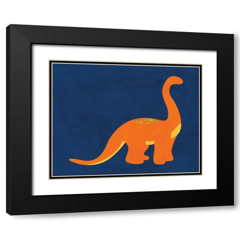 Dino 333 Black Modern Wood Framed Art Print with Double Matting by Robinson, Tamara