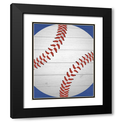 Baseball II Black Modern Wood Framed Art Print with Double Matting by Robinson, Tamara