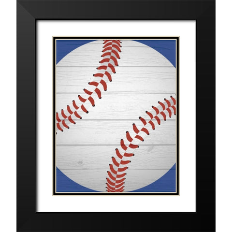 Baseball II Black Modern Wood Framed Art Print with Double Matting by Robinson, Tamara