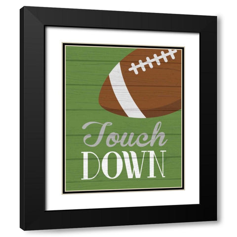 Touchdown Black Modern Wood Framed Art Print with Double Matting by Robinson, Tamara