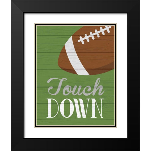 Touchdown Black Modern Wood Framed Art Print with Double Matting by Robinson, Tamara