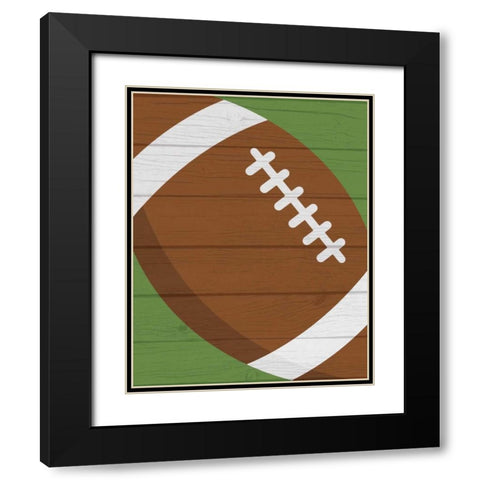 Football II Black Modern Wood Framed Art Print with Double Matting by Robinson, Tamara
