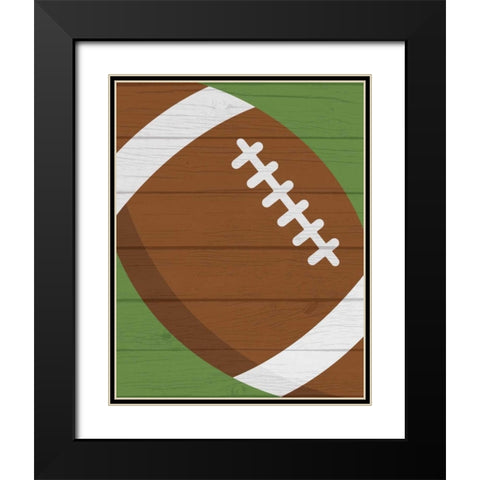 Football II Black Modern Wood Framed Art Print with Double Matting by Robinson, Tamara