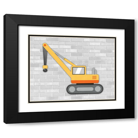 Construction IV Black Modern Wood Framed Art Print with Double Matting by Robinson, Tamara