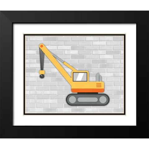 Construction IV Black Modern Wood Framed Art Print with Double Matting by Robinson, Tamara