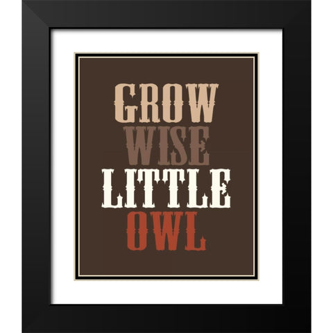 Grow Wise Black Modern Wood Framed Art Print with Double Matting by Robinson, Tamara
