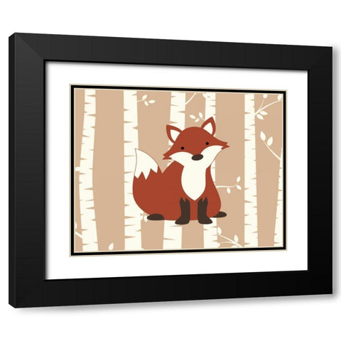 Fox Birch I Black Modern Wood Framed Art Print with Double Matting by Robinson, Tamara