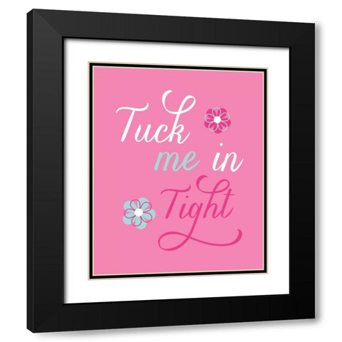 Tuck Me in Tight Black Modern Wood Framed Art Print with Double Matting by Robinson, Tamara