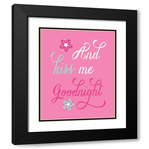 And Kiss Me Goodnight Black Modern Wood Framed Art Print with Double Matting by Robinson, Tamara