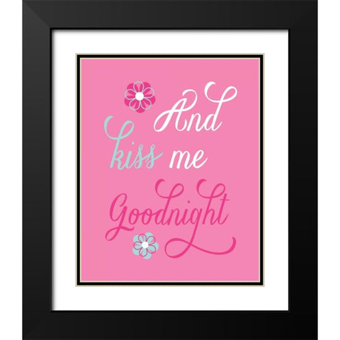 And Kiss Me Goodnight Black Modern Wood Framed Art Print with Double Matting by Robinson, Tamara