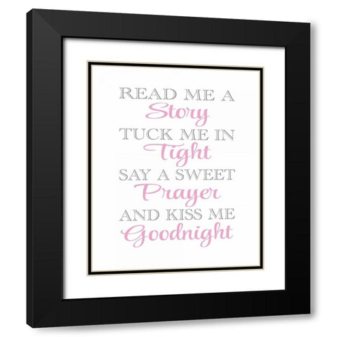 Read Me a Story Black Modern Wood Framed Art Print with Double Matting by Robinson, Tamara