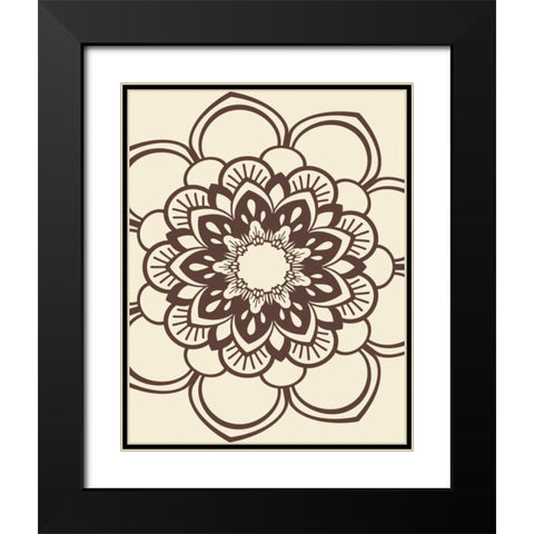 Mandala VIIII Black Modern Wood Framed Art Print with Double Matting by Robinson, Tamara