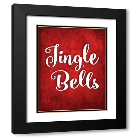 Jingle Bells Black Modern Wood Framed Art Print with Double Matting by Robinson, Tamara