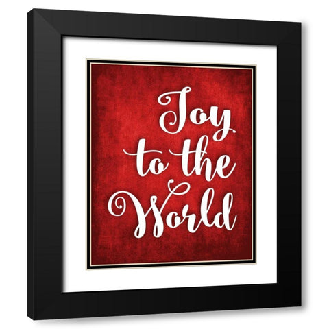 Joy to the World Black Modern Wood Framed Art Print with Double Matting by Robinson, Tamara