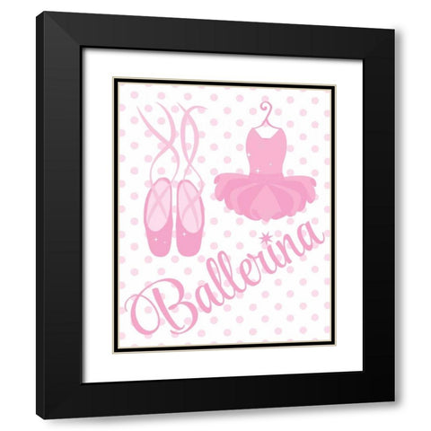 Sparkle Ballerina I Black Modern Wood Framed Art Print with Double Matting by Robinson, Tamara