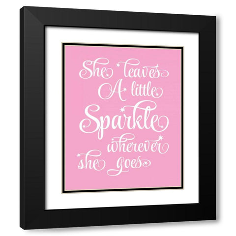 Sparkle Black Modern Wood Framed Art Print with Double Matting by Robinson, Tamara