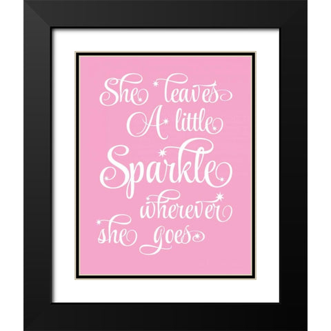 Sparkle Black Modern Wood Framed Art Print with Double Matting by Robinson, Tamara