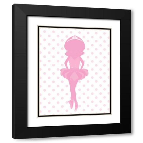 Sparkle Ballerina II Black Modern Wood Framed Art Print with Double Matting by Robinson, Tamara
