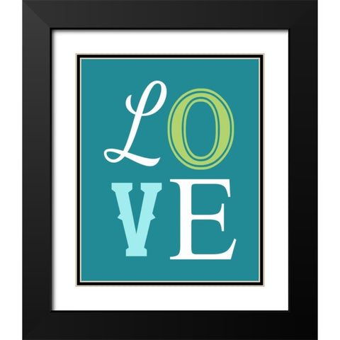 Love Black Modern Wood Framed Art Print with Double Matting by Robinson, Tamara