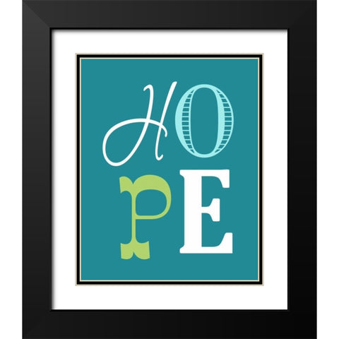 Hope Black Modern Wood Framed Art Print with Double Matting by Robinson, Tamara