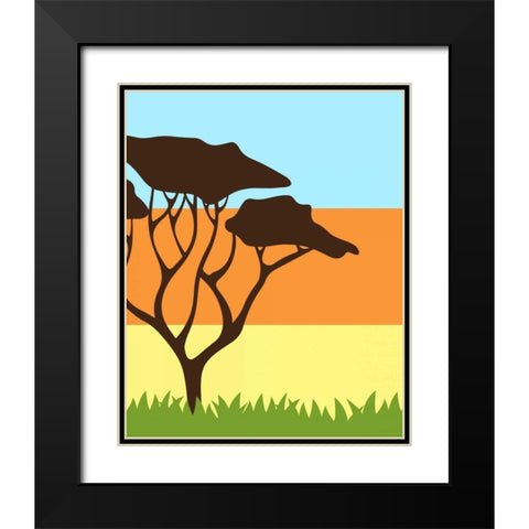 Safari I Black Modern Wood Framed Art Print with Double Matting by Robinson, Tamara