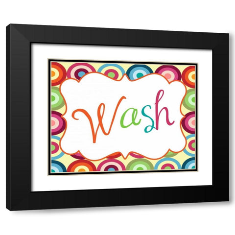 Colorful Wash Black Modern Wood Framed Art Print with Double Matting by Robinson, Tamara