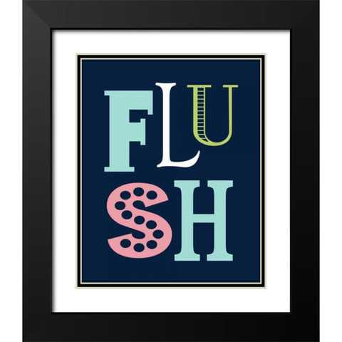 Flush on Navy Black Modern Wood Framed Art Print with Double Matting by Robinson, Tamara