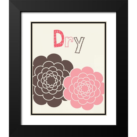 Flower Dry Black Modern Wood Framed Art Print with Double Matting by Robinson, Tamara