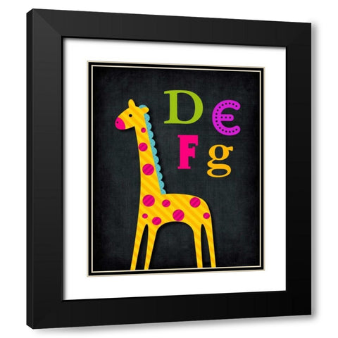 DEFG Animal Black Modern Wood Framed Art Print with Double Matting by Robinson, Tamara