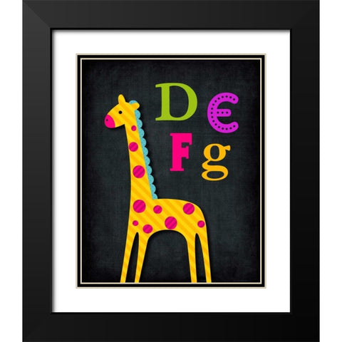 DEFG Animal Black Modern Wood Framed Art Print with Double Matting by Robinson, Tamara