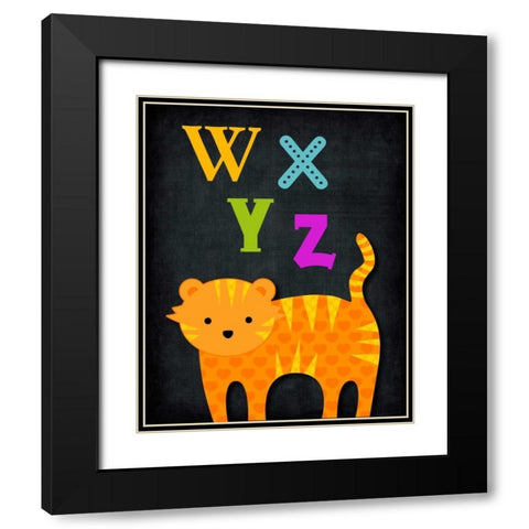 WXYZ Animal Black Modern Wood Framed Art Print with Double Matting by Robinson, Tamara