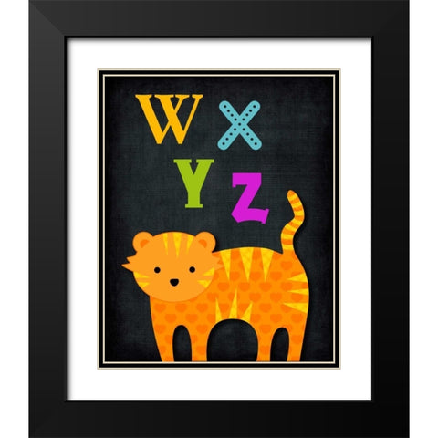 WXYZ Animal Black Modern Wood Framed Art Print with Double Matting by Robinson, Tamara