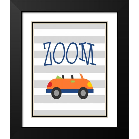 Car Zoom Black Modern Wood Framed Art Print with Double Matting by Robinson, Tamara