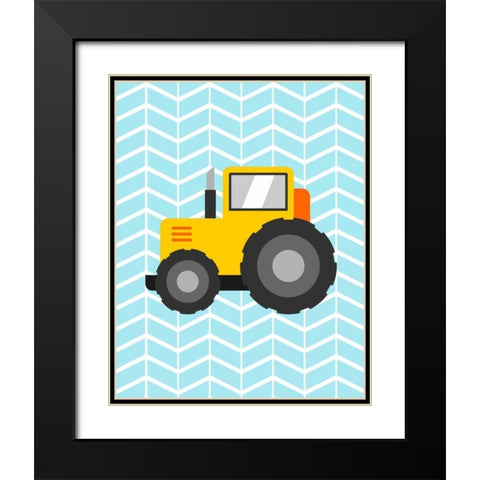Construction Truck I Black Modern Wood Framed Art Print with Double Matting by Robinson, Tamara