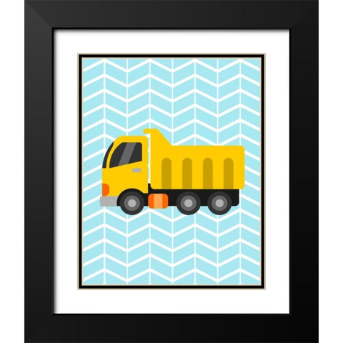 Construction Truck II Black Modern Wood Framed Art Print with Double Matting by Robinson, Tamara