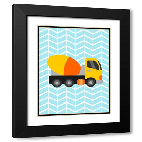 Construction Truck III Black Modern Wood Framed Art Print with Double Matting by Robinson, Tamara