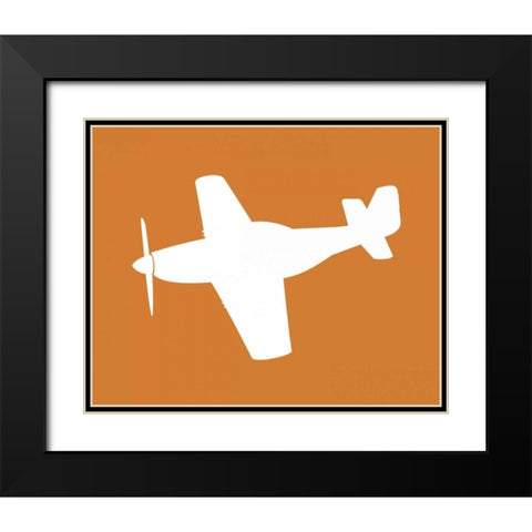 Airplane I Black Modern Wood Framed Art Print with Double Matting by Robinson, Tamara