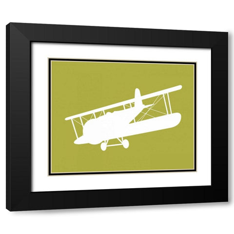 Airplane II Black Modern Wood Framed Art Print with Double Matting by Robinson, Tamara