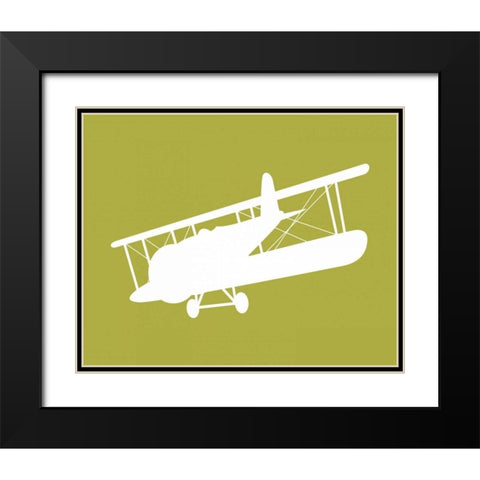 Airplane II Black Modern Wood Framed Art Print with Double Matting by Robinson, Tamara