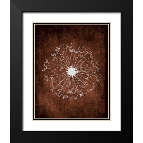 Dandelion on Brown II Black Modern Wood Framed Art Print with Double Matting by Robinson, Tamara
