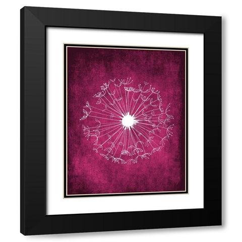 Grunge Dandelion II Black Modern Wood Framed Art Print with Double Matting by Robinson, Tamara