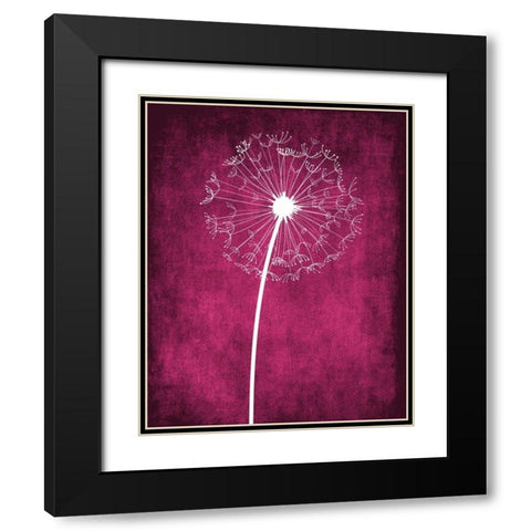 Grunge Dandelion III Black Modern Wood Framed Art Print with Double Matting by Robinson, Tamara